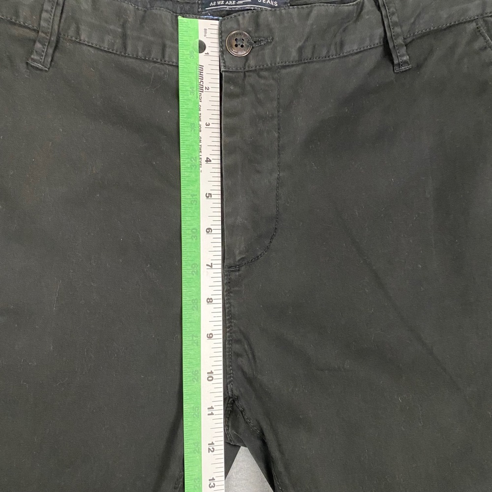 Bonobo Planet‎ Jeans Mens Black Straight Slim Leg Chino Pants France 46 US 35-36 - Picture 12 of 13